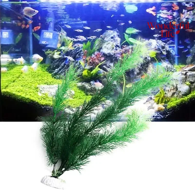 Aquarium Plant Substrate - 19/30CM Water Grass Aquatic Plastic Plants