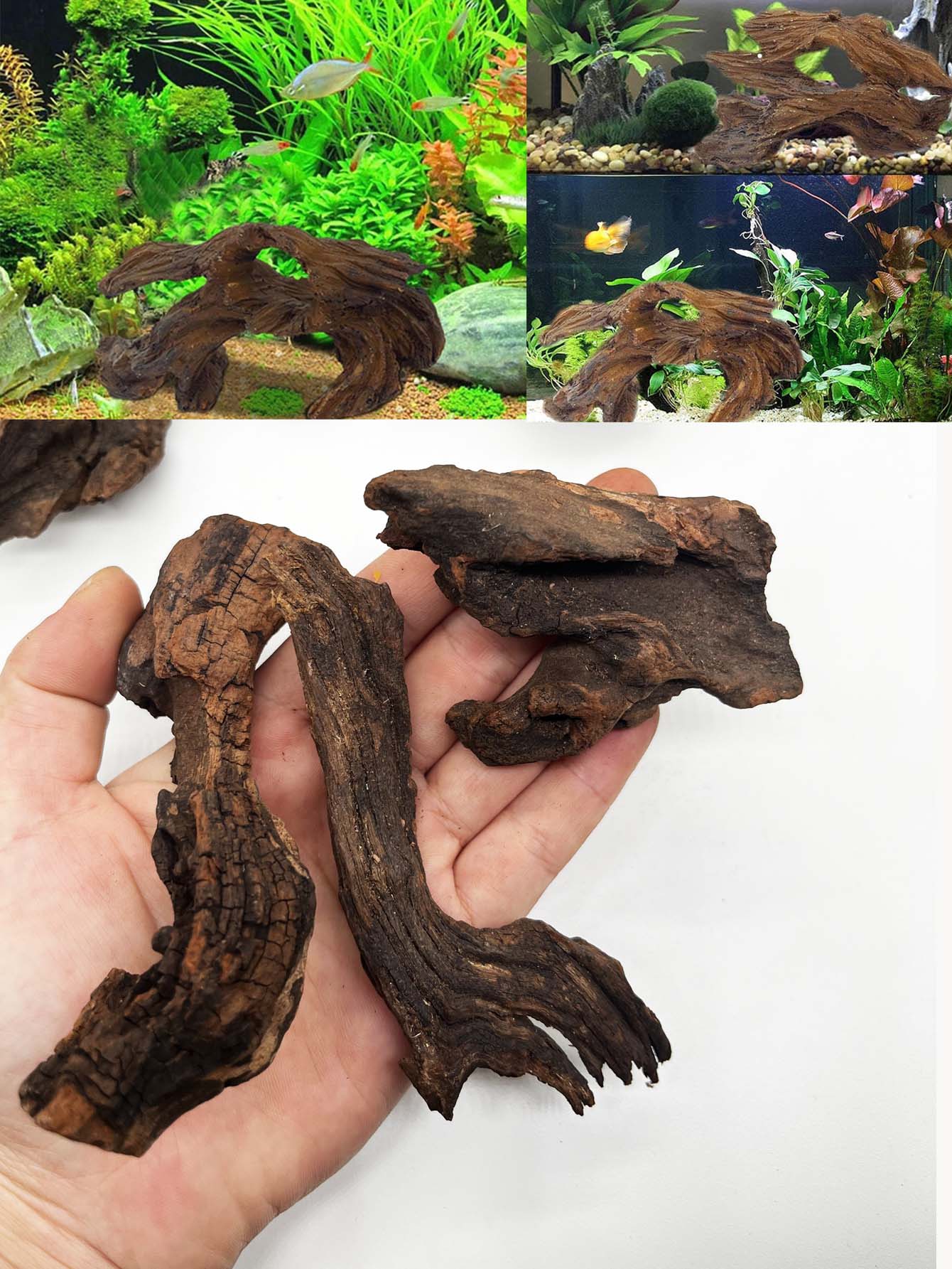 3PCS ﻿Natural-Look Driftwood S - đánh giá và giá Aquarium Plant Substrate