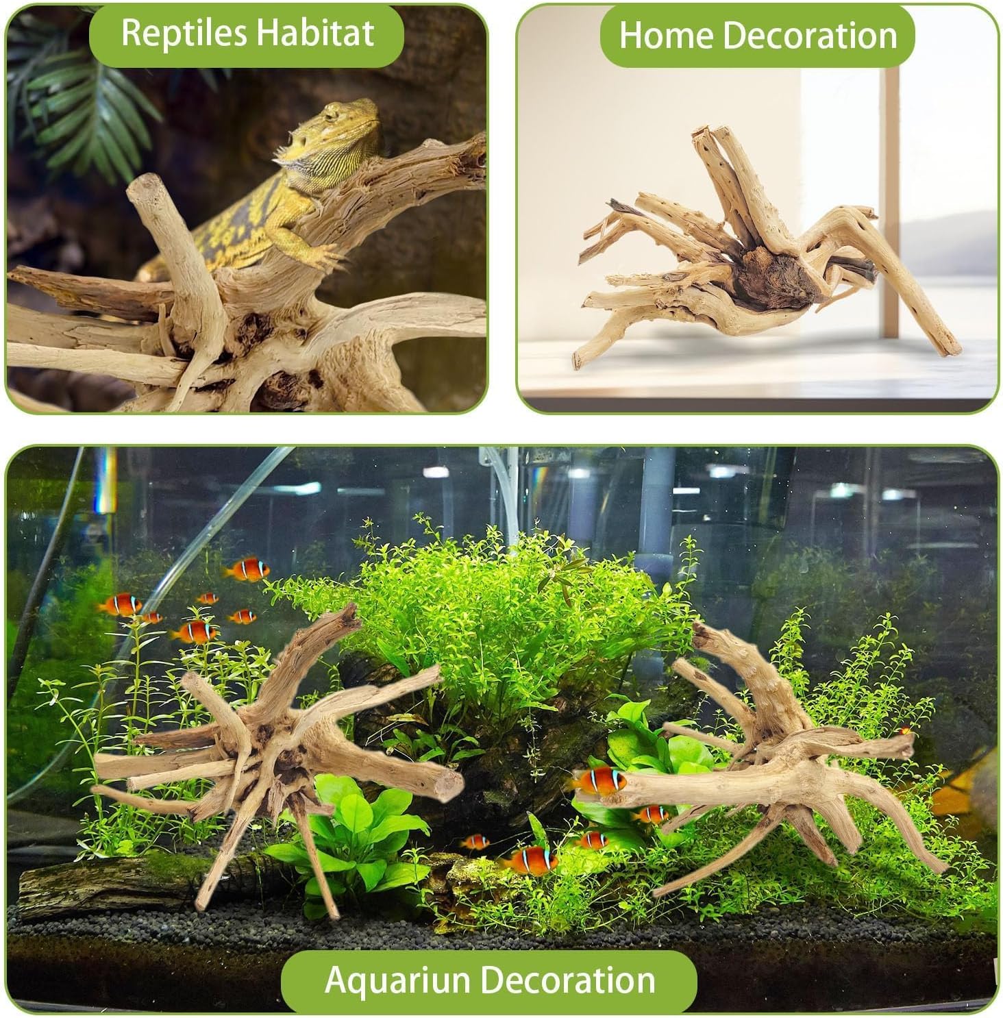 1PC  20-25CM Natural Driftwood - đánh giá và giá Aquarium Driftwood