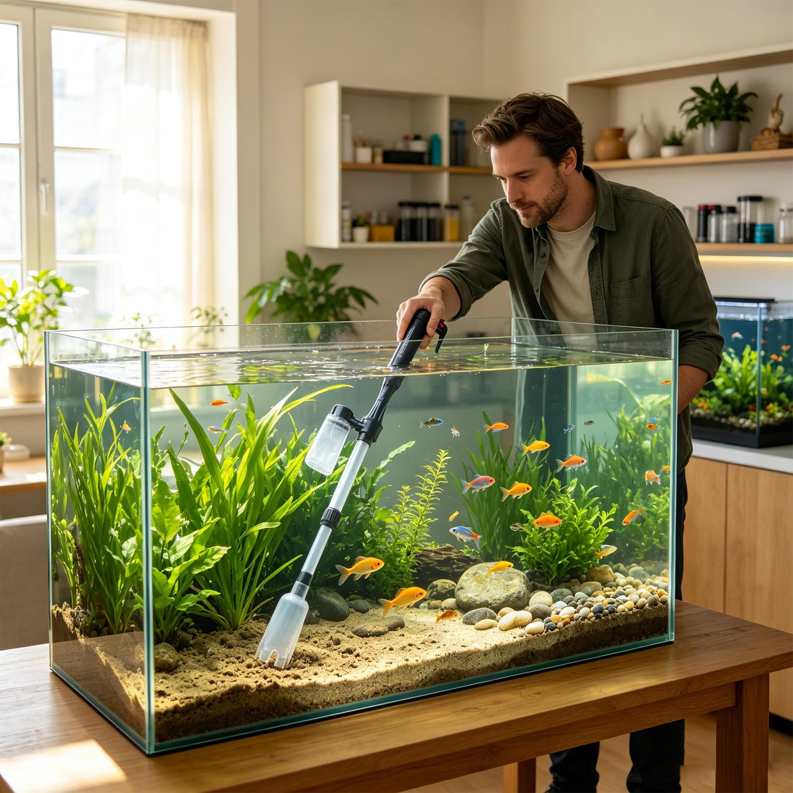 3 in 1 Aquarium Vacuum Gravel  - đánh giá và giá Planted Aquarium Cleaning