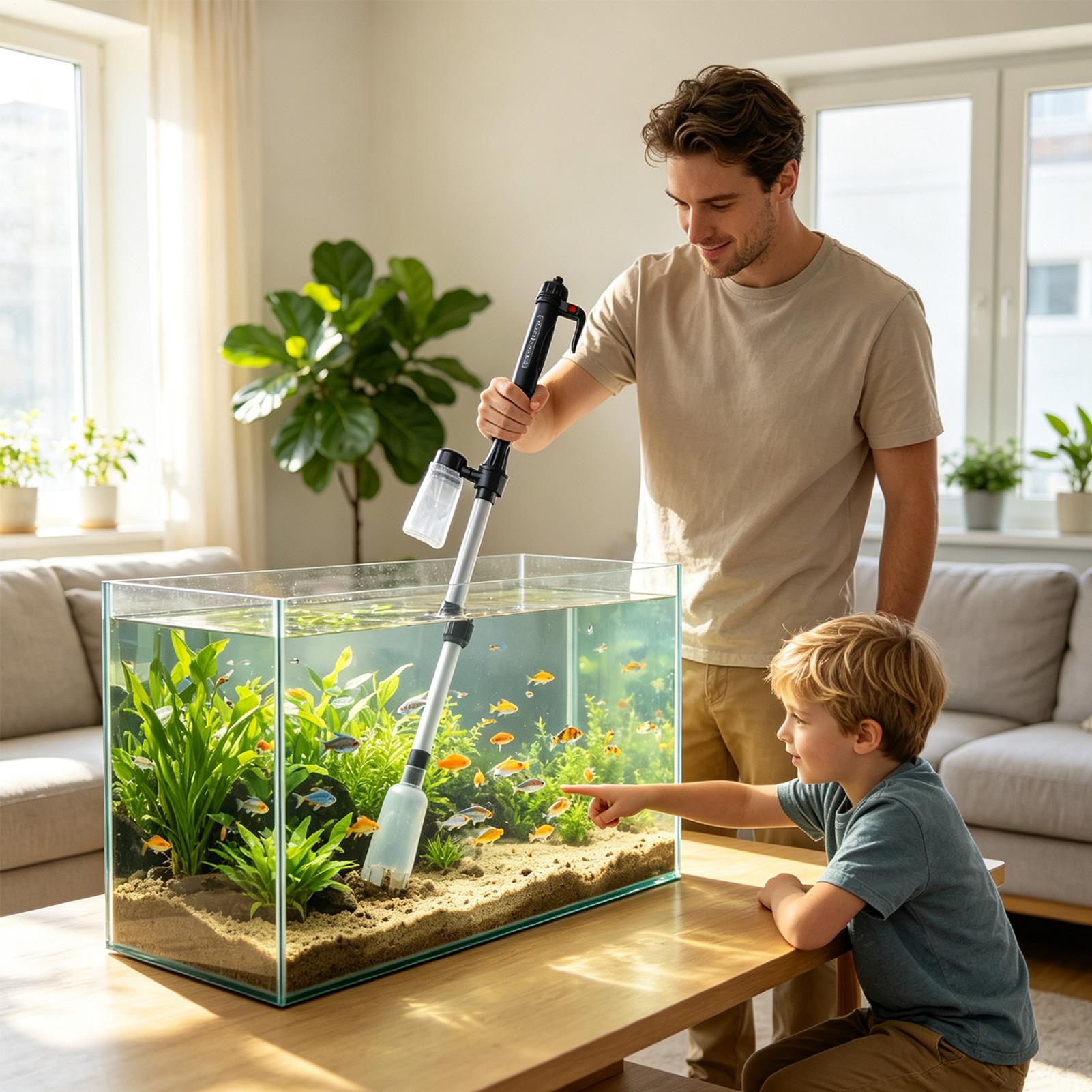 3 in 1 Aquarium Vacuum Gravel  - đánh giá và giá Planted Aquarium Cleaning