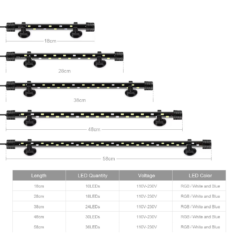 220V Strip Aquarium Light LED  - đánh giá và giá Aquarium Plant Substrate