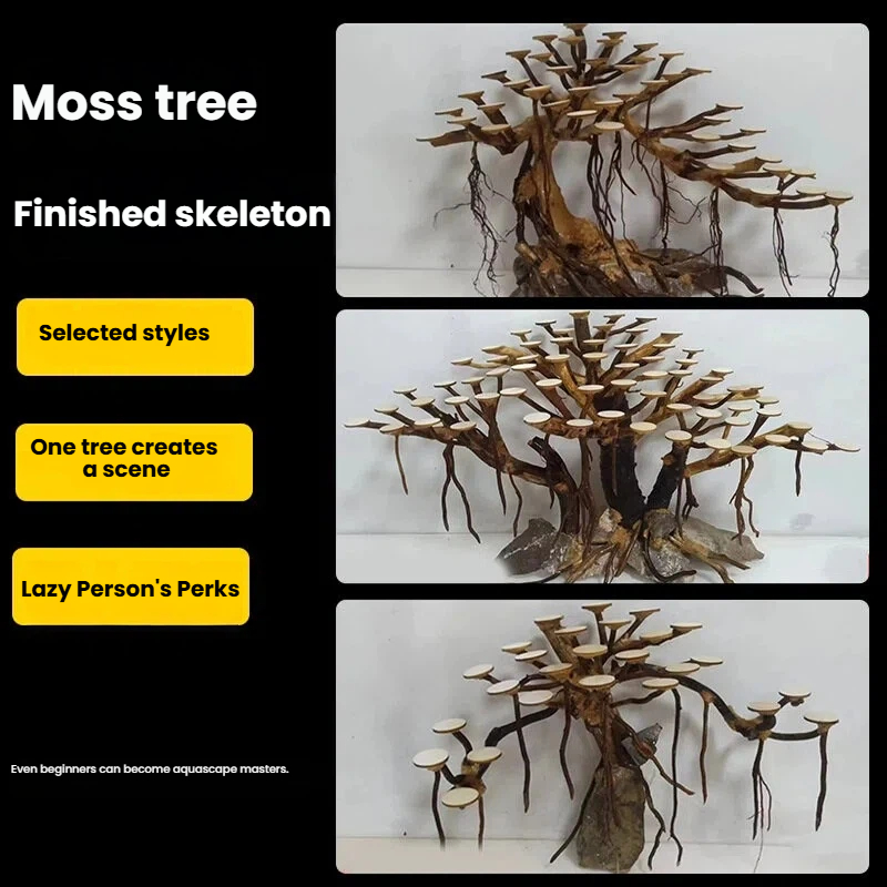 Aquarium Landscaping Moss Tree - đánh giá và giá Aquarium Driftwood