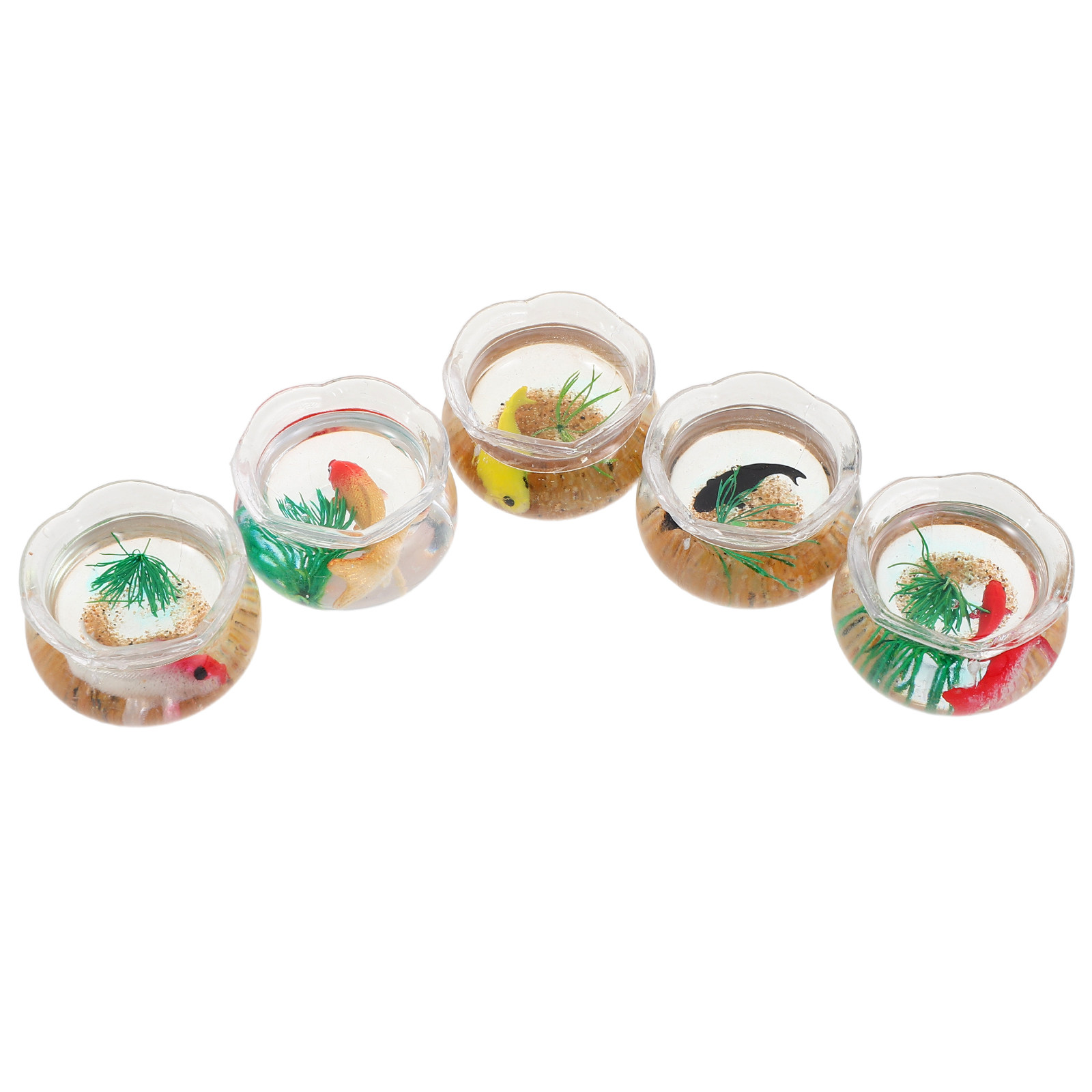 5Pcs Mini Fish Bowl Realistic  - đánh giá và giá Planted Tank
